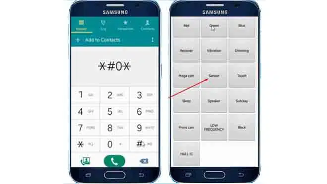 Kode Cek Sensor Samsung